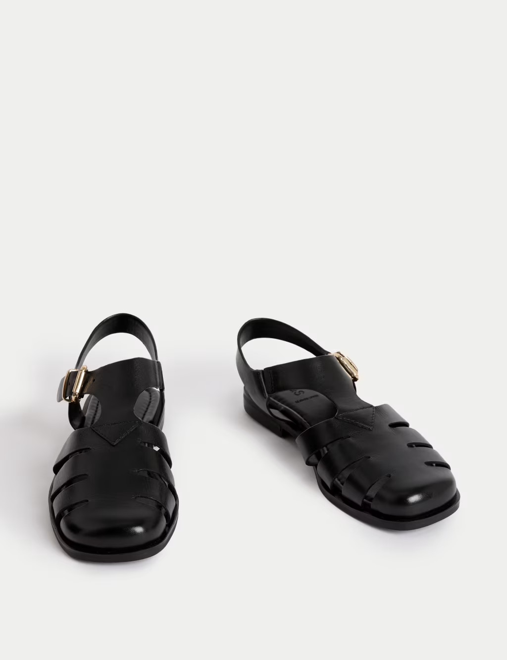 Wide Fit Leather Ankle Strap Flat Sandals | Marks & Spencer (UK)