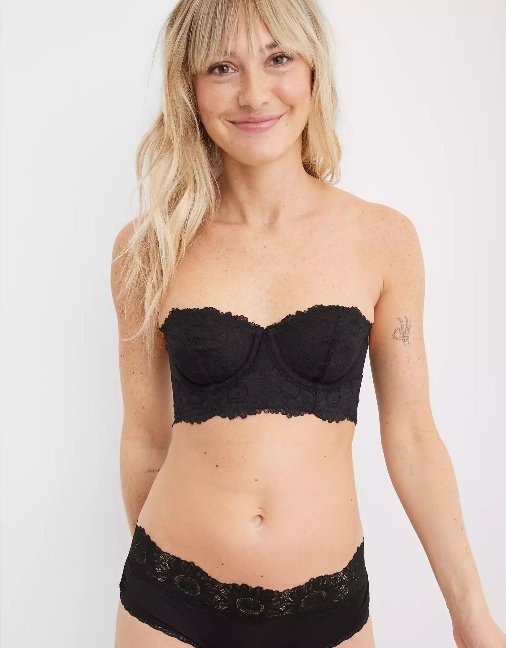 Aerie Real Power Unlined Balconette Sunflower Lace Bra | Aerie