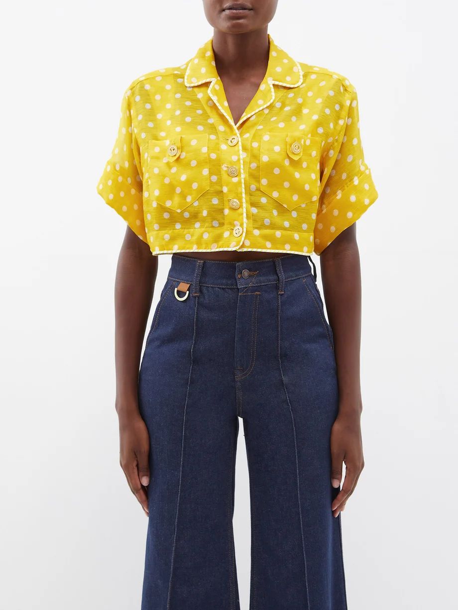 ZimmermannHigh Tide polka dot cropped top | Matches (US)