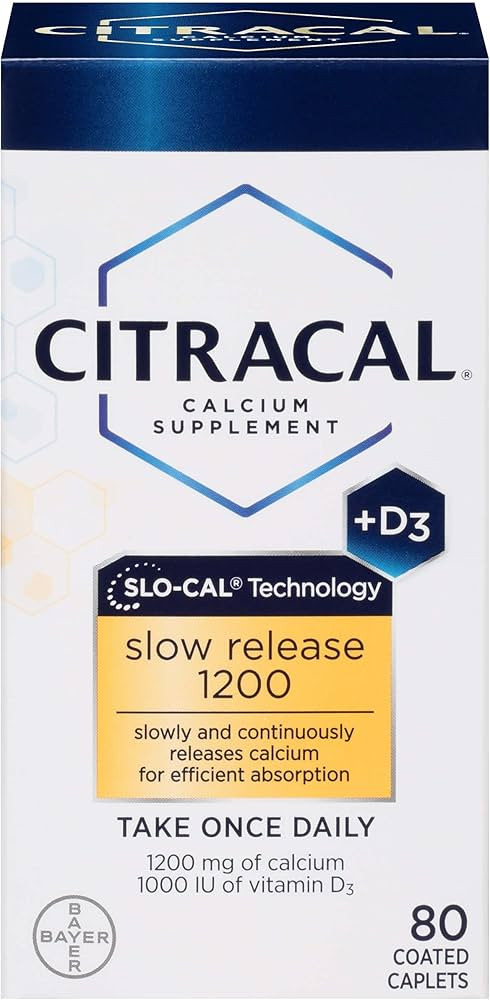Citracal Slow Release 1200, 1200 mg Calcium Citrate and Calcium Carbonate Blend with 1000 IU Vita... | Amazon (US)