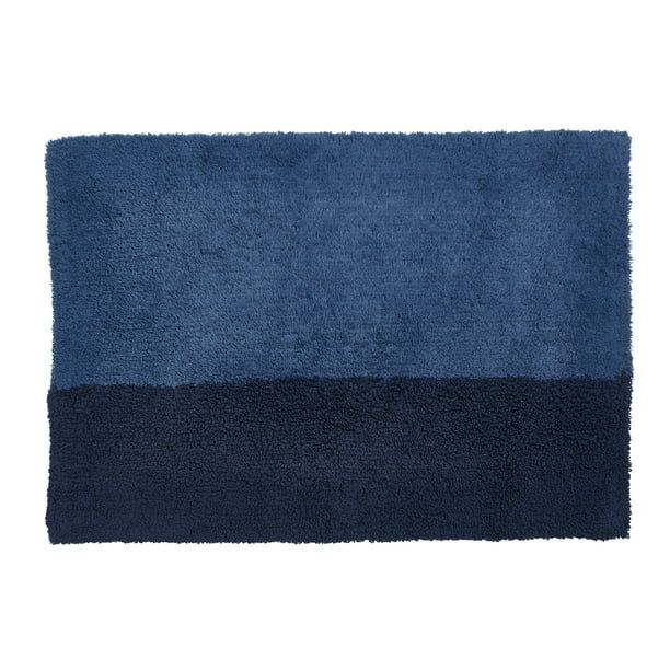 Gap Home Color Block Reversible Cotton Bath Rug Blue/Navy 20"x30" - Walmart.com | Walmart (US)