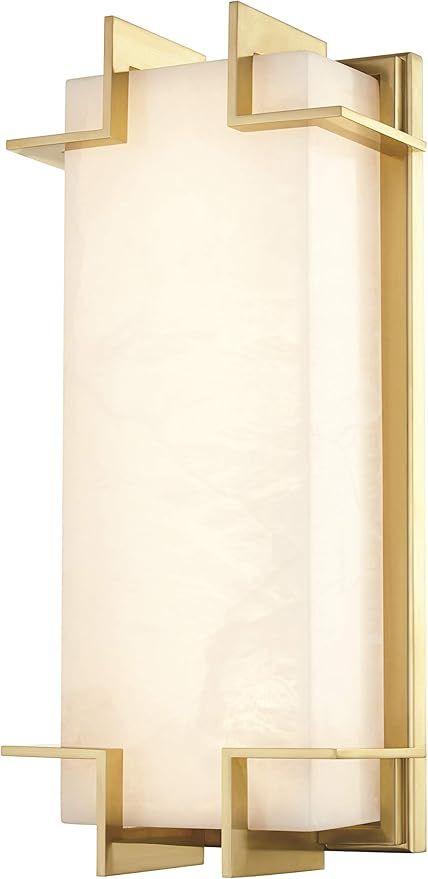 Hudson Valley Lighting Delmar LED Wall Sconce - 6.5 Inches Wide by 14.75 Inches High-Aged Brass F... | Amazon (US)