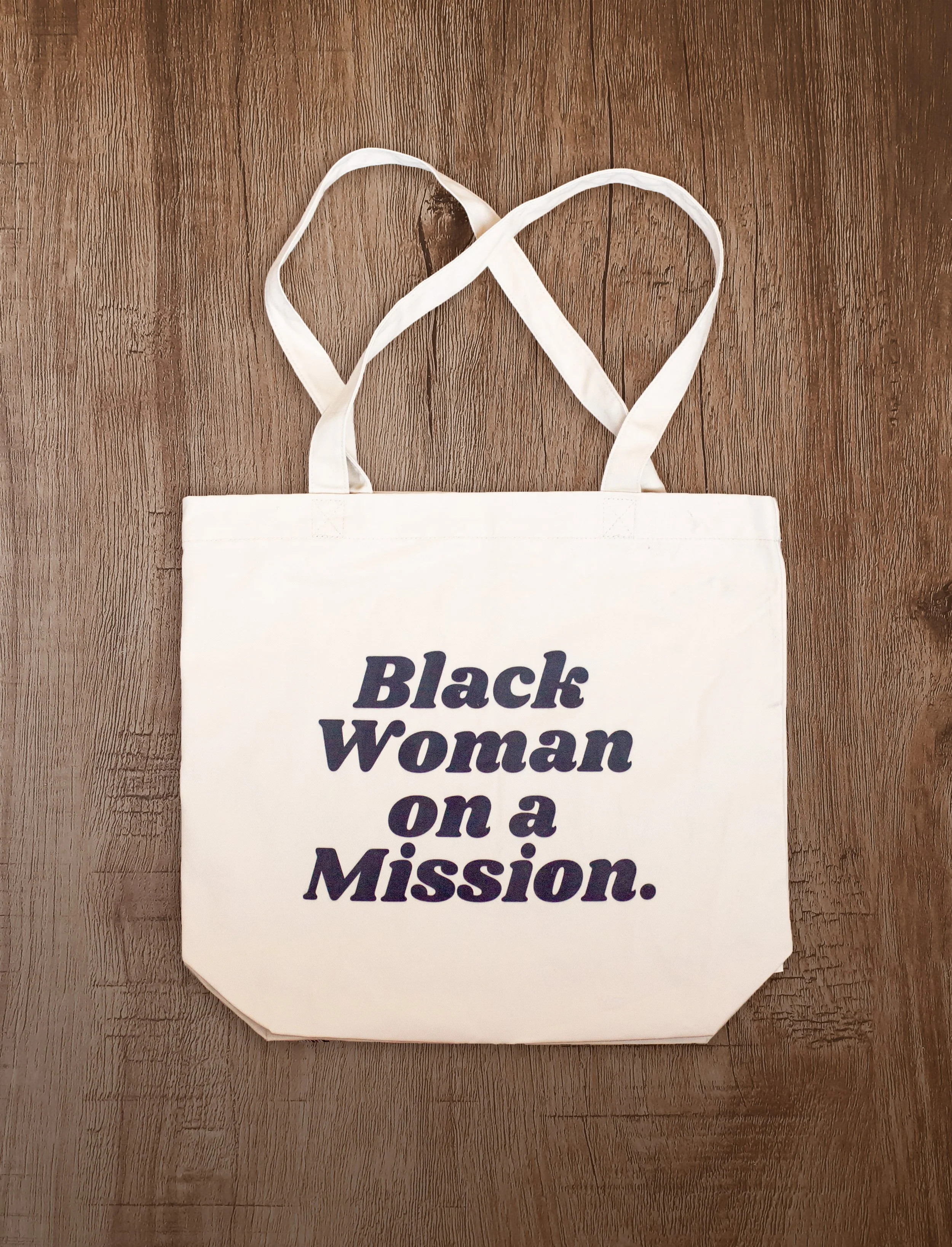 Black Woman on a Mission Tan Tote | Black Woman on a Mission