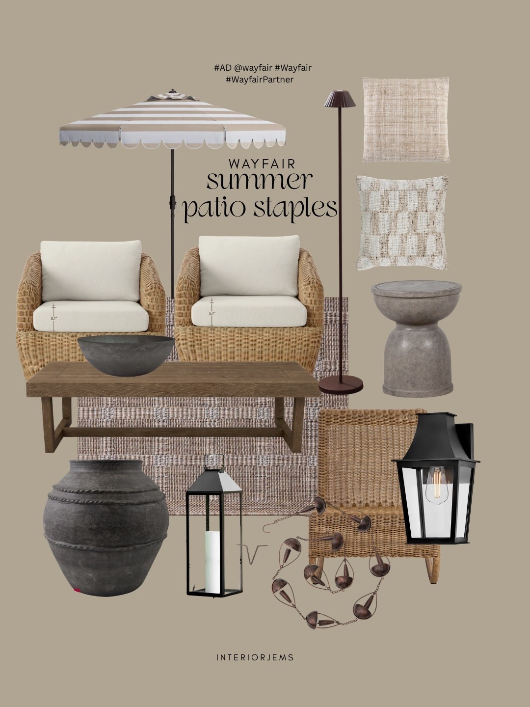 : #AD I always feel like the patios that look the most designer come down to a mix of classic furniture, layered textures, warm lighting, and those little details that make a space feel collected over time. Wayfair’s Hot Summer Sale has SO many good outdoor finds right now, and these are some of my favorites.
From statement planters and timeless seating to scalloped umbrellas and cozy outdoor rugs, these are the pieces that make a patio feel expensive without needing to completely redo everything. Plus so many pieces are up to 70% off right now with fast & easy delivery on orders over $35.
Definitely one of the best times to shop for outdoor pieces before summer is fully here.
@wayfair #Wayfair #WayfairPartner

#LTKHome