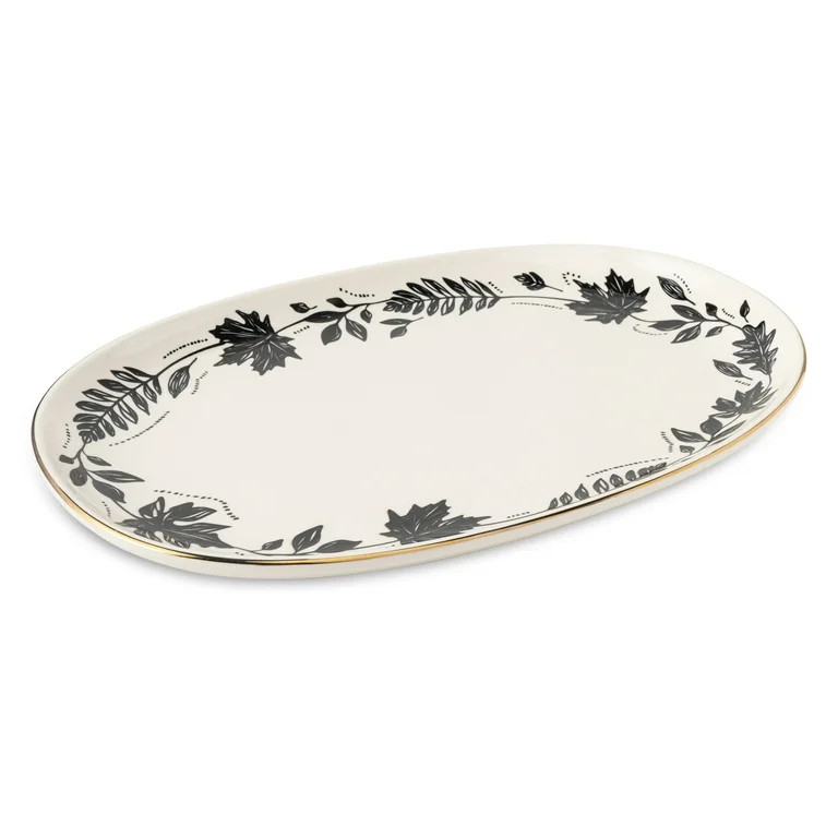 Thyme & Table Harvest 17" Oval Stoneware Serve Platter | Walmart (US)