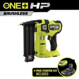 RYOBI ONE+ HP 18V 18-Gauge Brushless Cordless AirStrike Brad Nailer with 2.0 Ah Battery and Charg... | The Home Depot