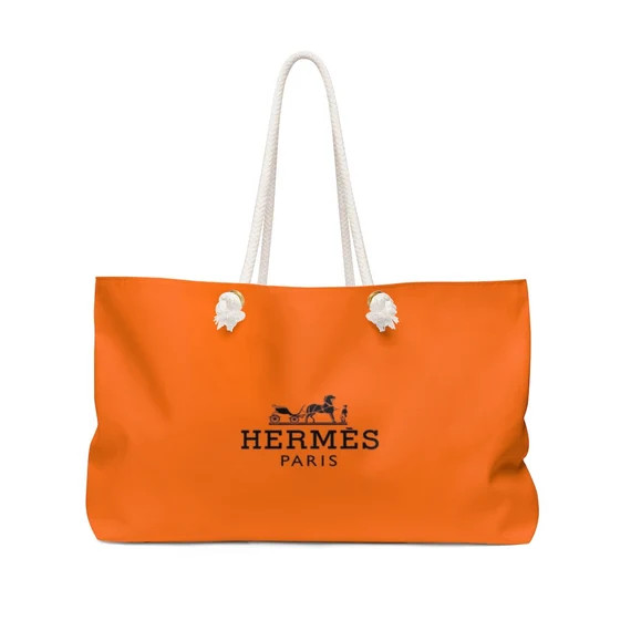 Beach Tote Bag - H Paris Orange | Etsy (US)
