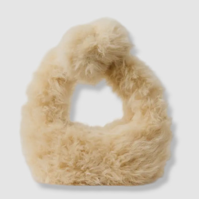 $395 A.W.A.K.E. Mode Women's Beige Faux Fur Small Mia Handbag | eBay | eBay US