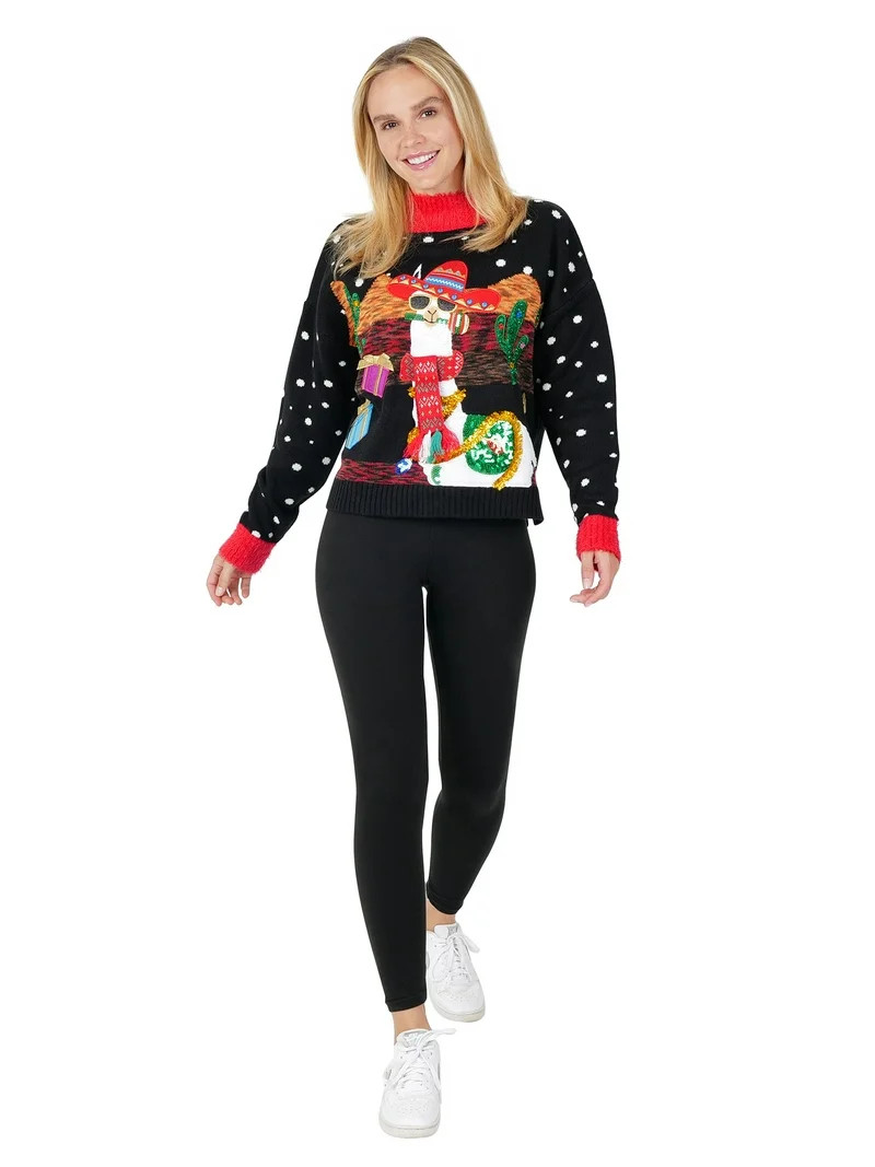 Jollidays Women's Llama Christmas Pullover Sweater, Sizes S-XXL | Walmart (US)