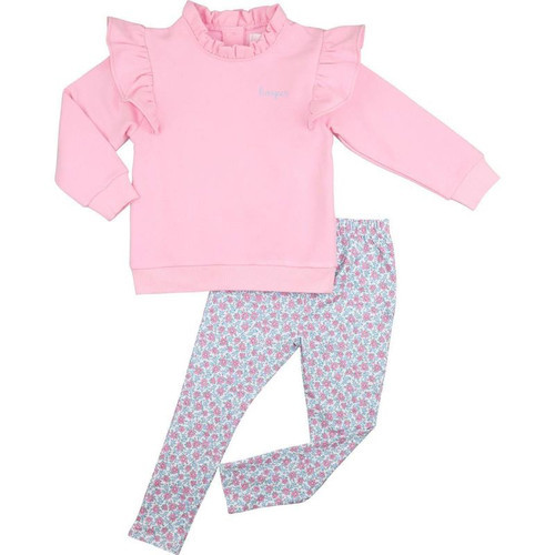 Pink Floral Legging Set | Cecil and Lou