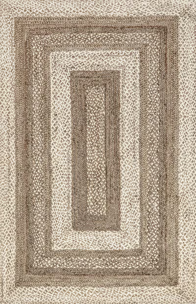 Natural Braided Bengal Jute 5' x 8' Area Rug | Rugs USA