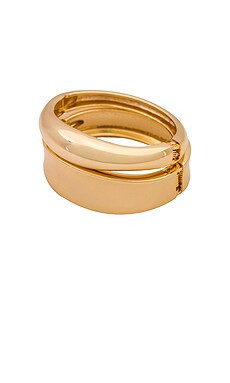 Ettika Double Golden Bangle Set in Gold from Revolve.com | Revolve Clothing (Global)