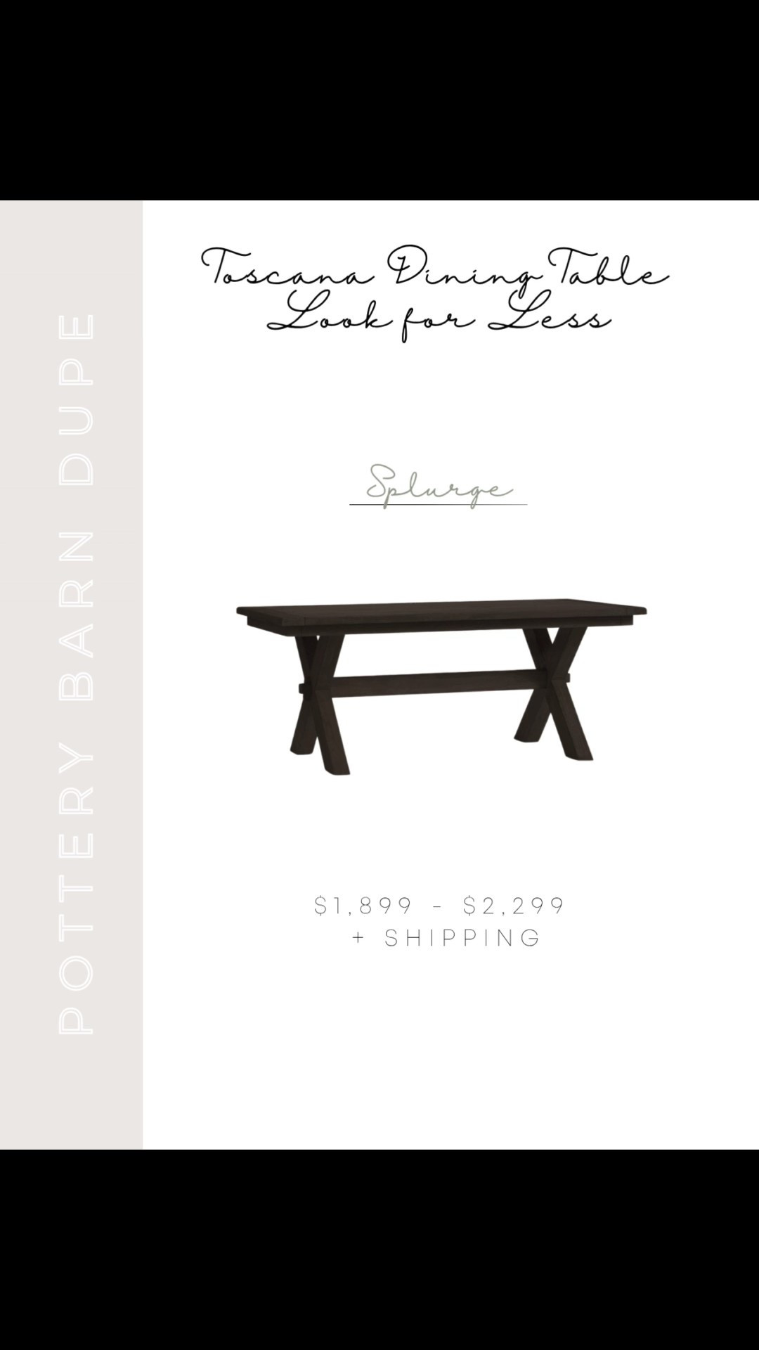 Pottery Barn dupe! Pottery Barn Toscana dining table dupe, farmhouse table, farmhouse dining table, extendable dining table, traditional dining table, black dining table, splurge or save, Birch lane dining table, pottery barn look for less, pottery barn inspired, pottery barn lookalike, pottery barn dining room ideas, pottery barn dining room ideas farmhouse, pottery barn dining room table, pottery barn dining table, pottery barn Toscana extending dining table, large dining table, cozy home, cozy dining room, cozy home aesthetic 

#LTKHome #LTKSaleAlert #LTKStyleTip