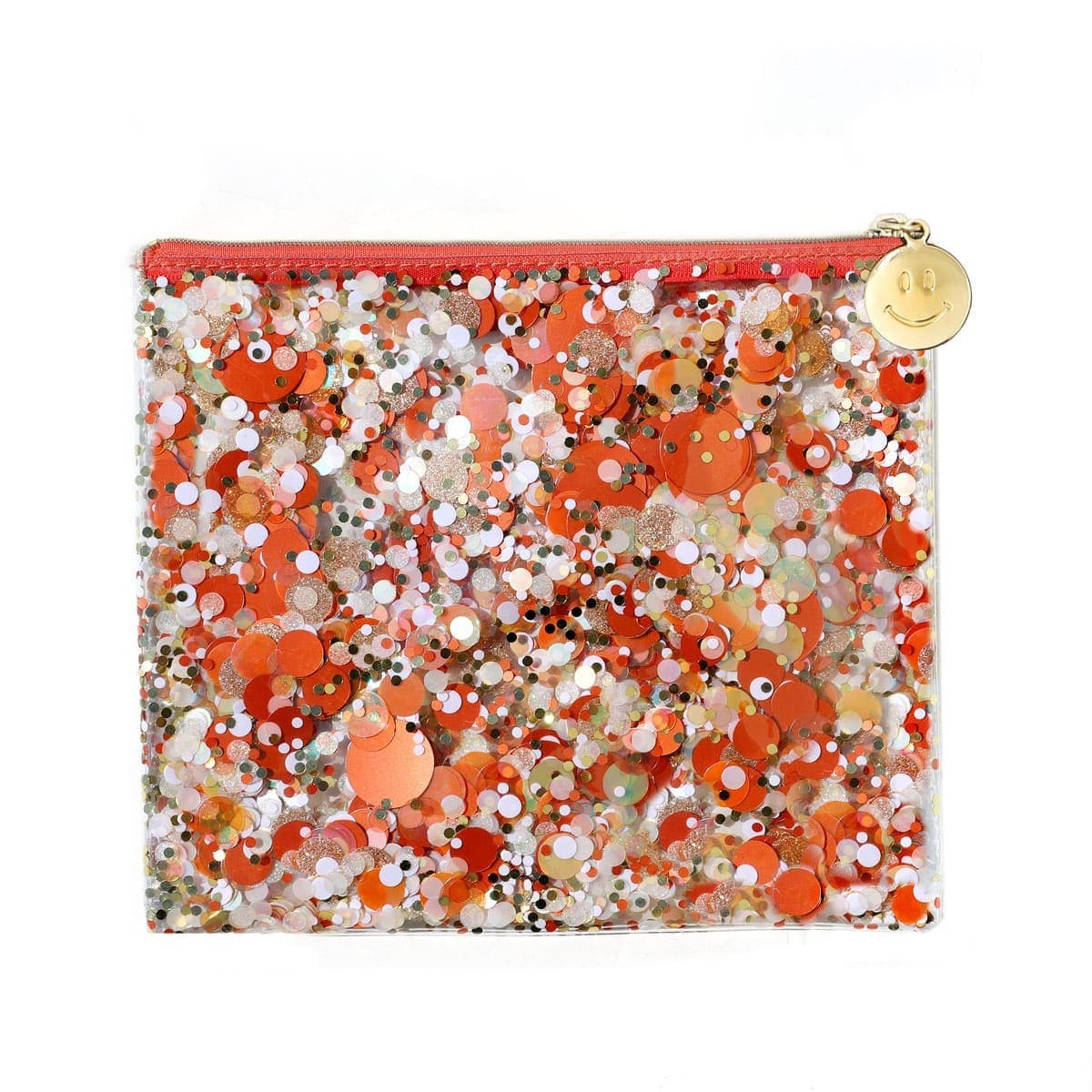 Spirit Squad Orange Burst Confetti Everything Pouch | Packed Party