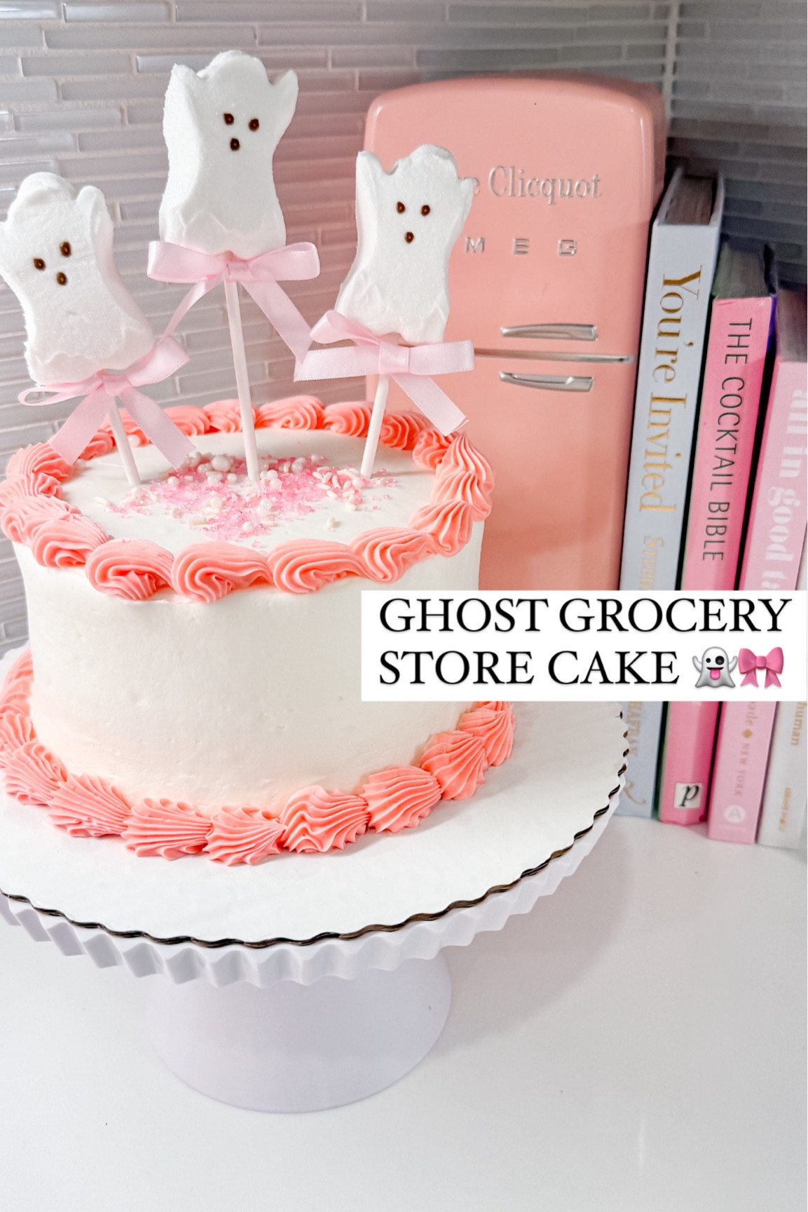 How to zhuzh up a grocery store cake for Halloween 

But I recommend calling a specifying a more ballet pink border 🤦🏼‍♀️

#LTKParties #LTKSeasonal #LTKKids