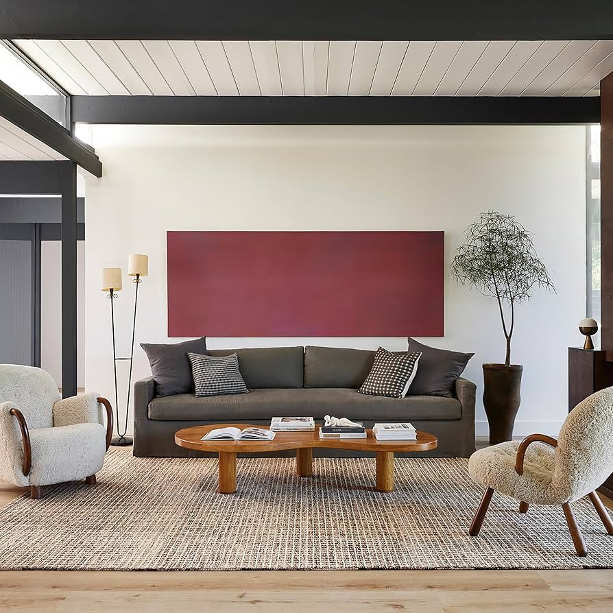 Rugs USA Melrose Brown/Ivory, 7'6" x 9'6", Handmade, Wool & Cotton, Soft and Cozy, High Traffic, ... | Amazon (US)