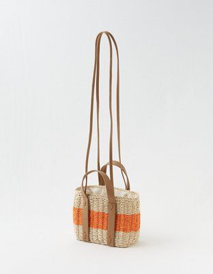 Aerie Mini Rattan Bucket Bag | Aerie