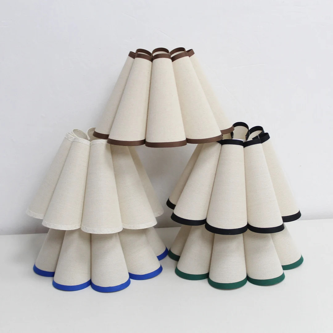 Duzy Handmade Oatmeal Color Fabric Pleated Lampshade for Home Decor-5 - Etsy | Etsy (US)