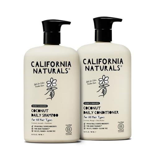 California Naturals Shampoo and Conditioner, Scalp & Hair Care Bundle for Women and Men, Natural, Vegan, Cruelty, Silicone, Paraben, and Sulfate Free Shampoo + Conditioner, All Hair Types, 16.5 fl oz | Amazon (US)
