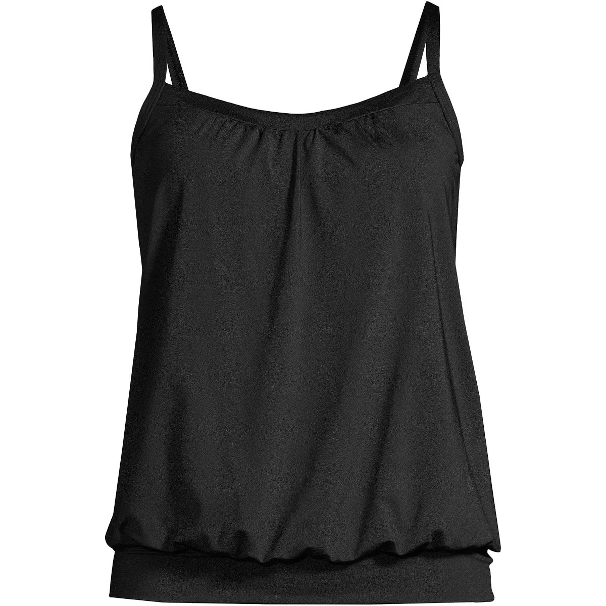 Lands' End Women's Blouson Tummy Hiding Tankini Top Swimsuit Adjustable Straps | Target