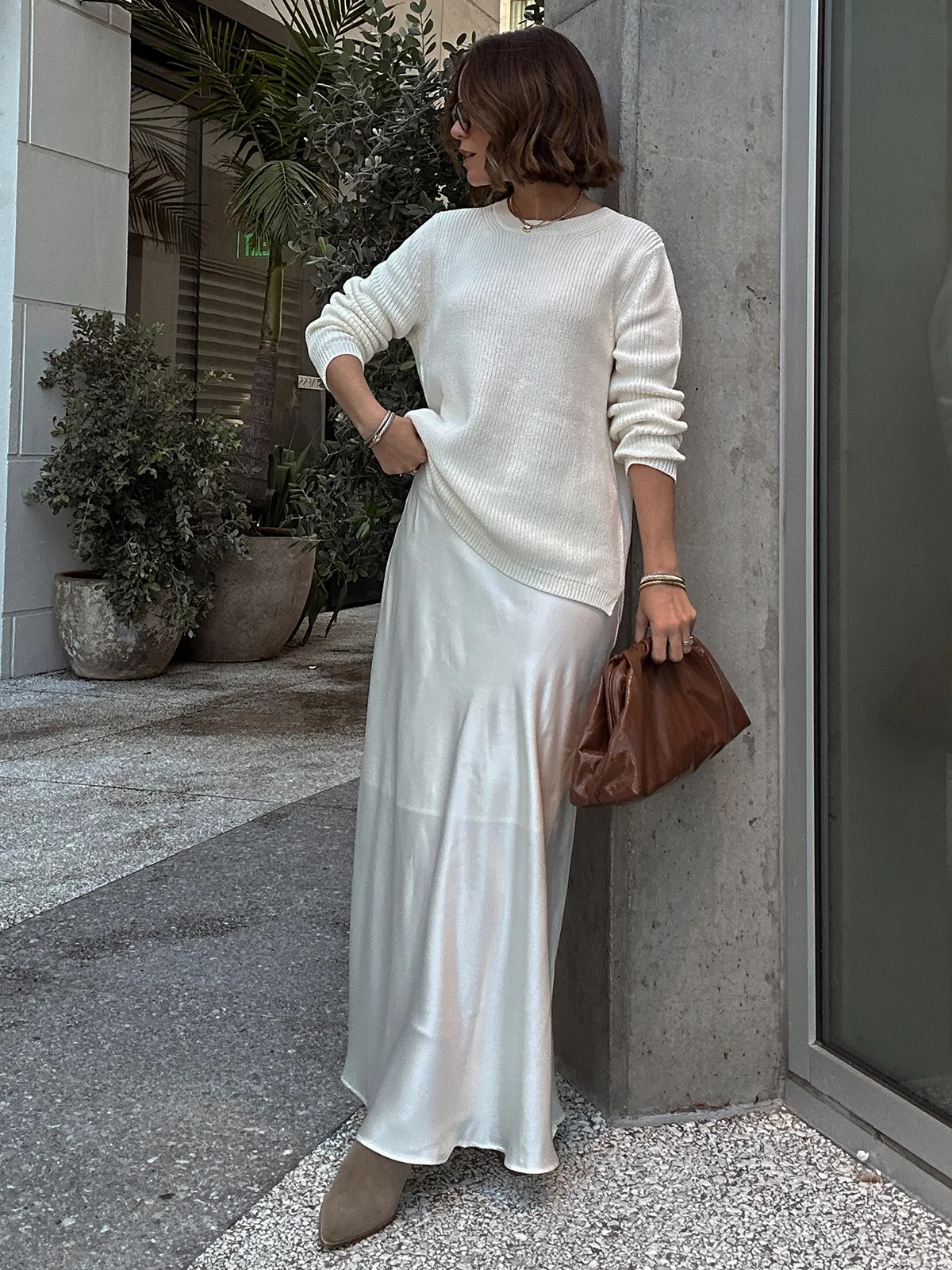 Emma: 100% Cotton Crewneck Shaker Sweater | 525 America