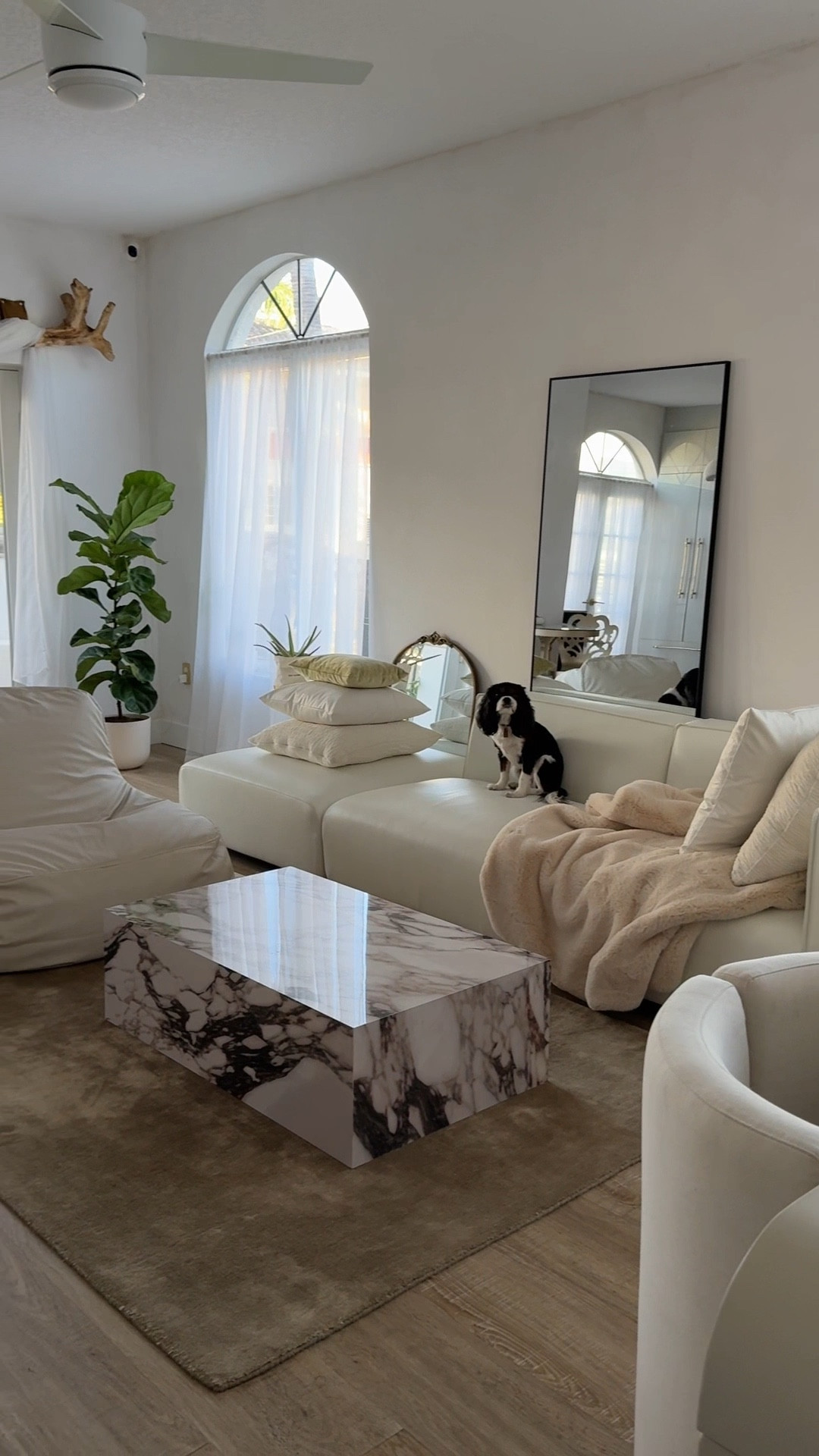 A look inside my cozy and chic living room. My style is modern with vintage accents and natural elements. Shop my room for a natural and calming escape! 

#LTKHome #LTKSaleAlert #LTKPets