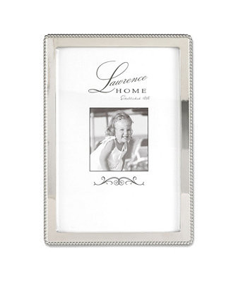 Silver Metal Picture Frame with Delicate Outer Border Of Beads - 4" x 6" | Macy's