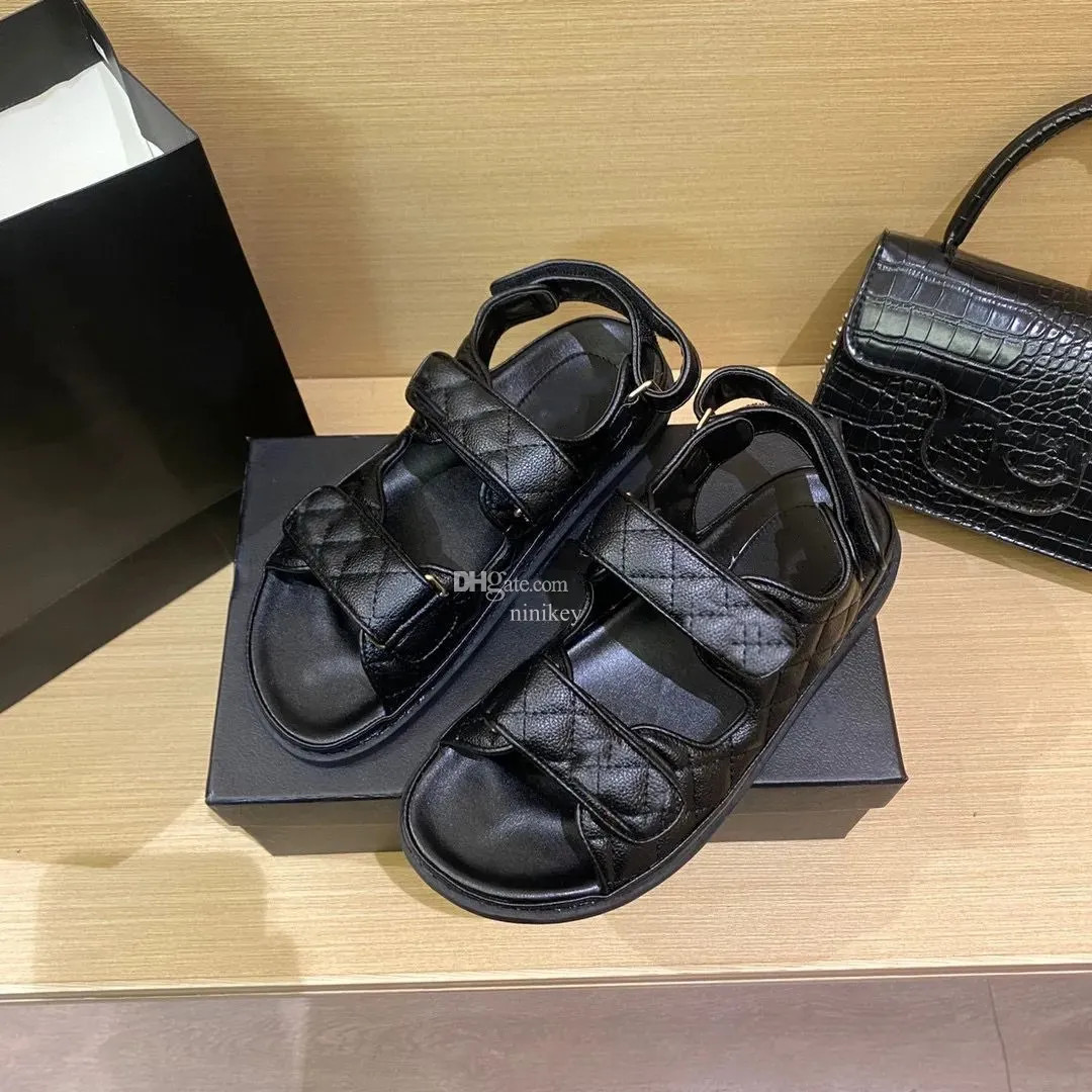 Designer Sandals Women Crystal Calf Leather Casual Shoes Roman Sandals Flat Heel Wedge Diamond Wo... | DHGate