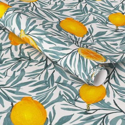 Lemon Botanical Peel and Stick Wallpaper - Threshold\u2122 | Target