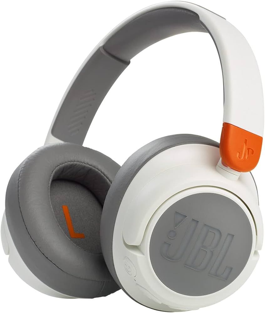 JBL Jr460NC Wireless Over-Ear Noise Cancelling Kids Headphones - White | Amazon (US)