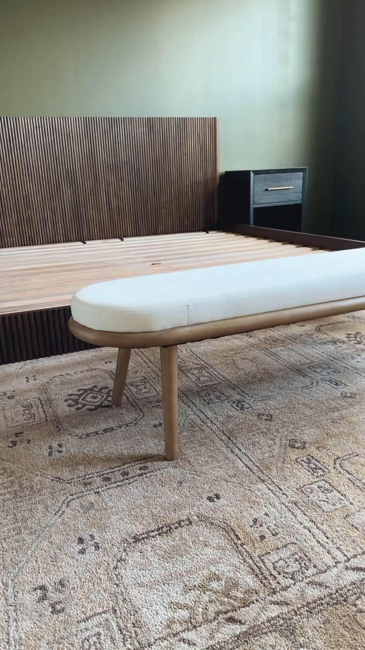 Such a pretty bench from wayfair. I’ve the rounded edge, natural wood tone, and linen look upholstery 



#LTKsalealert #LTKhome #LTKstyletip