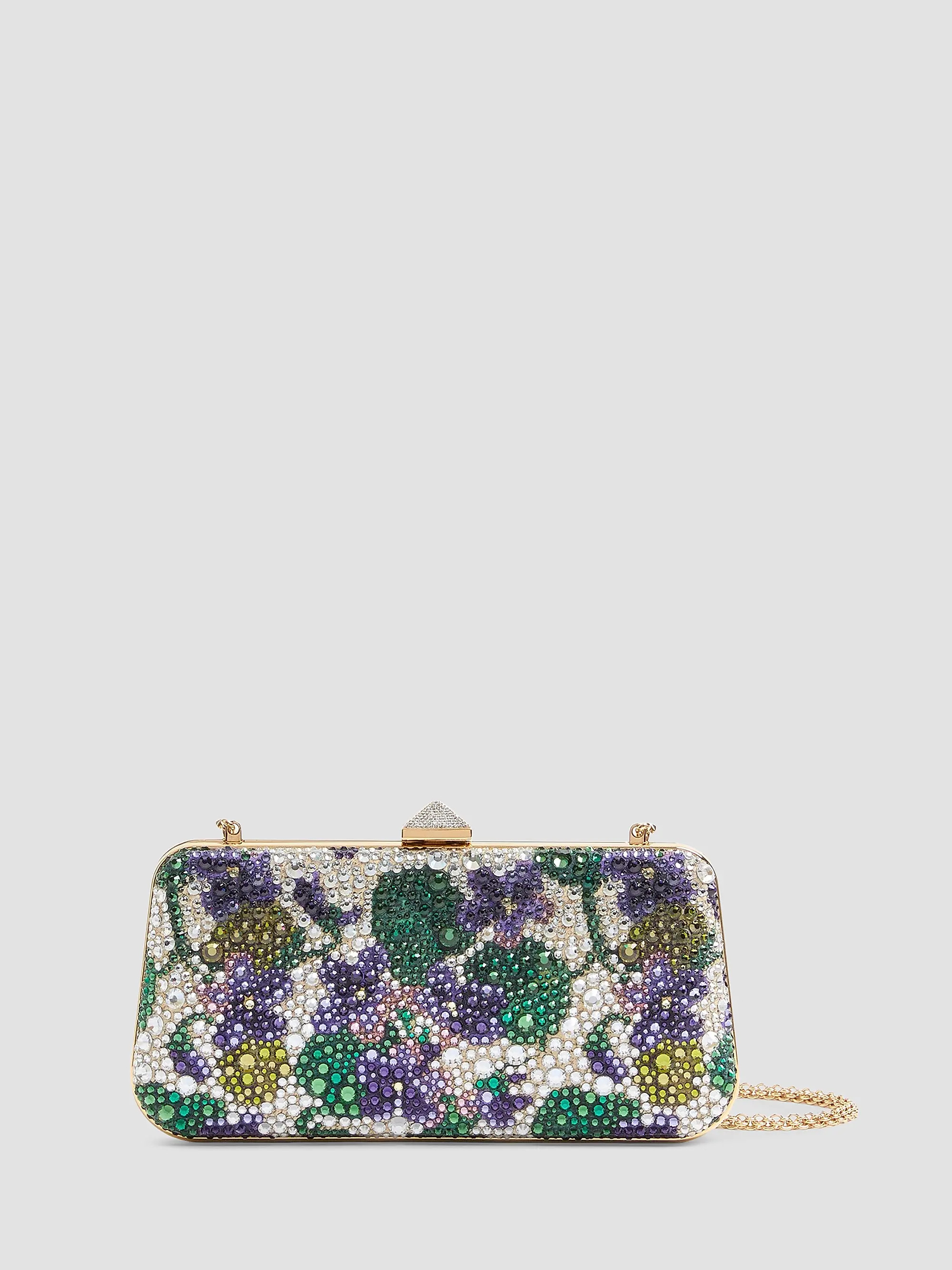 Carry Secrets Minaudiere Clutch with Rhinestone Floral Motif | Saks Fifth Avenue