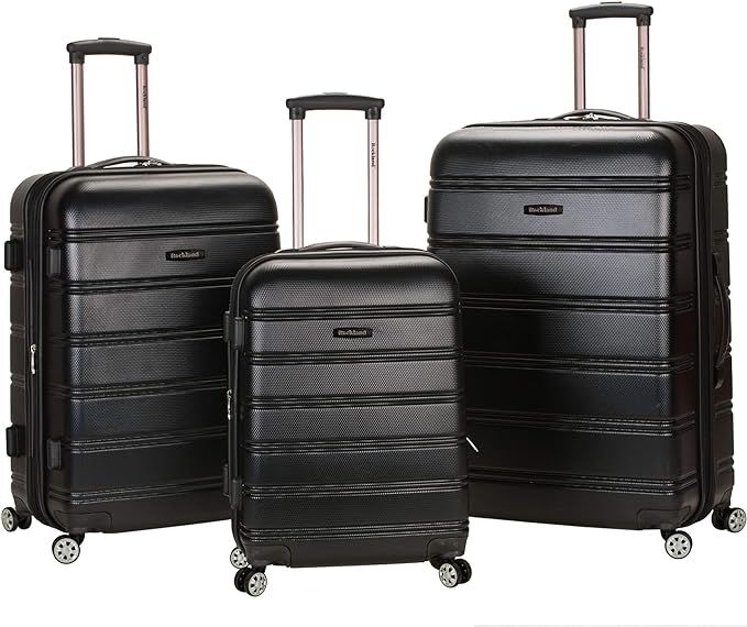 Rockland Melbourne Hardside Expandable Spinner Wheel Luggage, Black, 3 Piece (20"/24"/28") | Amazon (US)