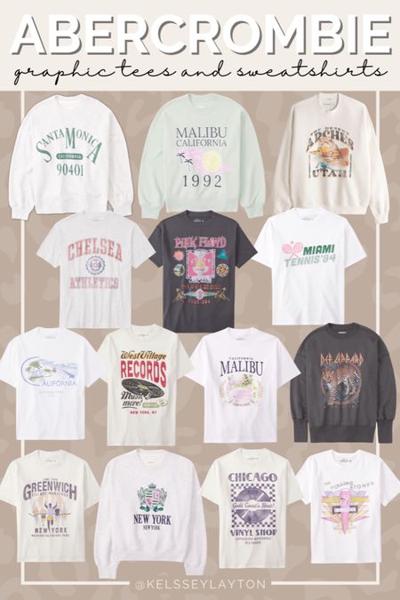 Abercrombie graphic tees and sweatshirts on sale 25% off 

#LTKunder50 #LTKsalealert #LTKSale