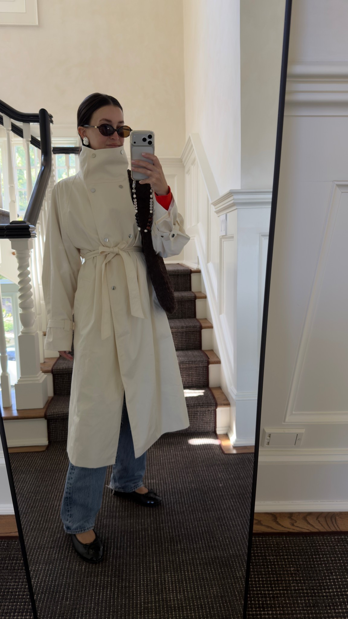 Trench, vintage Levi’s, spring outfit 