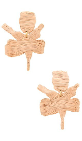 Lele Sadoughi Raffia Paper Lily Earring in Cream. | Revolve Clothing (Global)