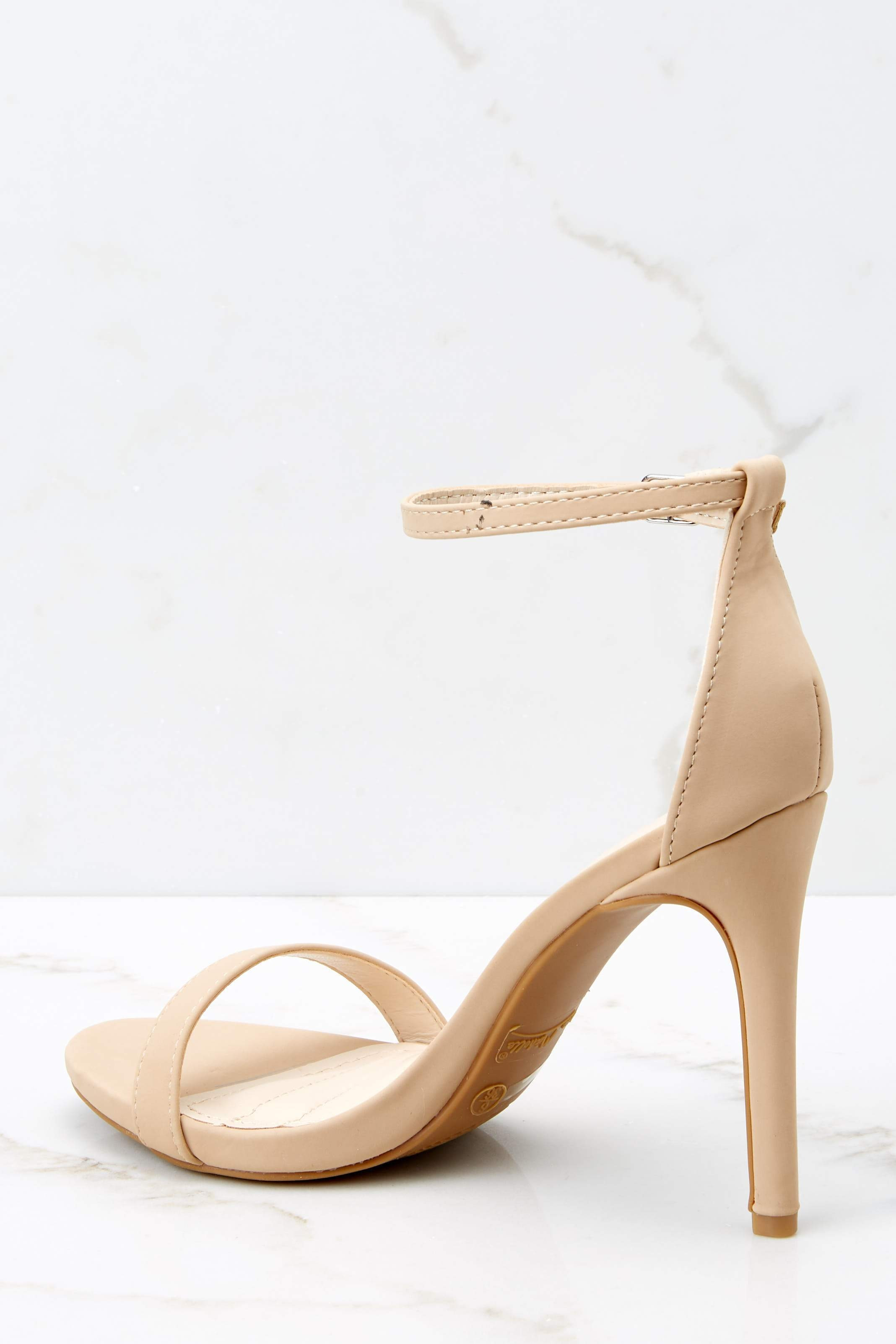 It's Your Moment Nude Ankle Strap Heels | Red Dress 