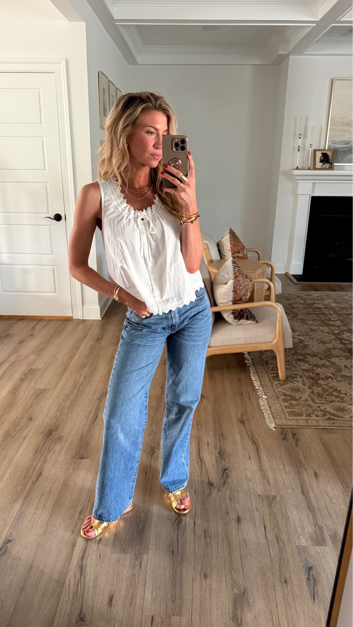 White tank and denim look!

#LTKgrwm #LTKdayinmylife #LTKSeasonal
