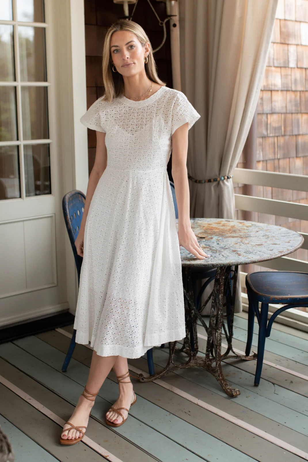 Celia Dress in Vanilla Eyelet | Baybala