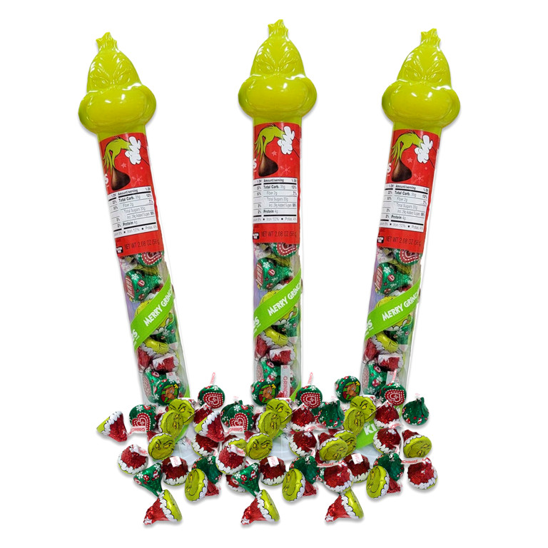 Grinch Hershey Kisses Candy Filled Candy Canes 3 Pack of Hershey Kisses Christmas Candy, Hershey ... | Walmart (US)