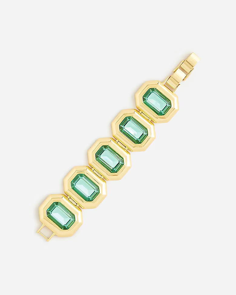 Rectangle faceted-crystal bracelet | J. Crew US