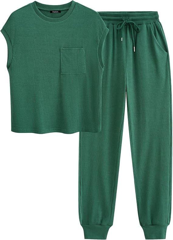 BTFBM 2 Piece Sets For Women Summer Lounge Set Airport Outfits Tracksuit | Amazon (US)