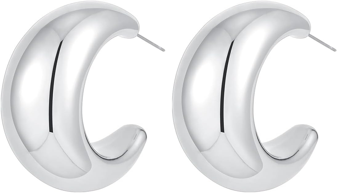 Apsvo Extra Large Drop Earring, Oversized Chunky Gold Hoop Earrings for Women, Lightweight Hypoal... | Amazon (US)