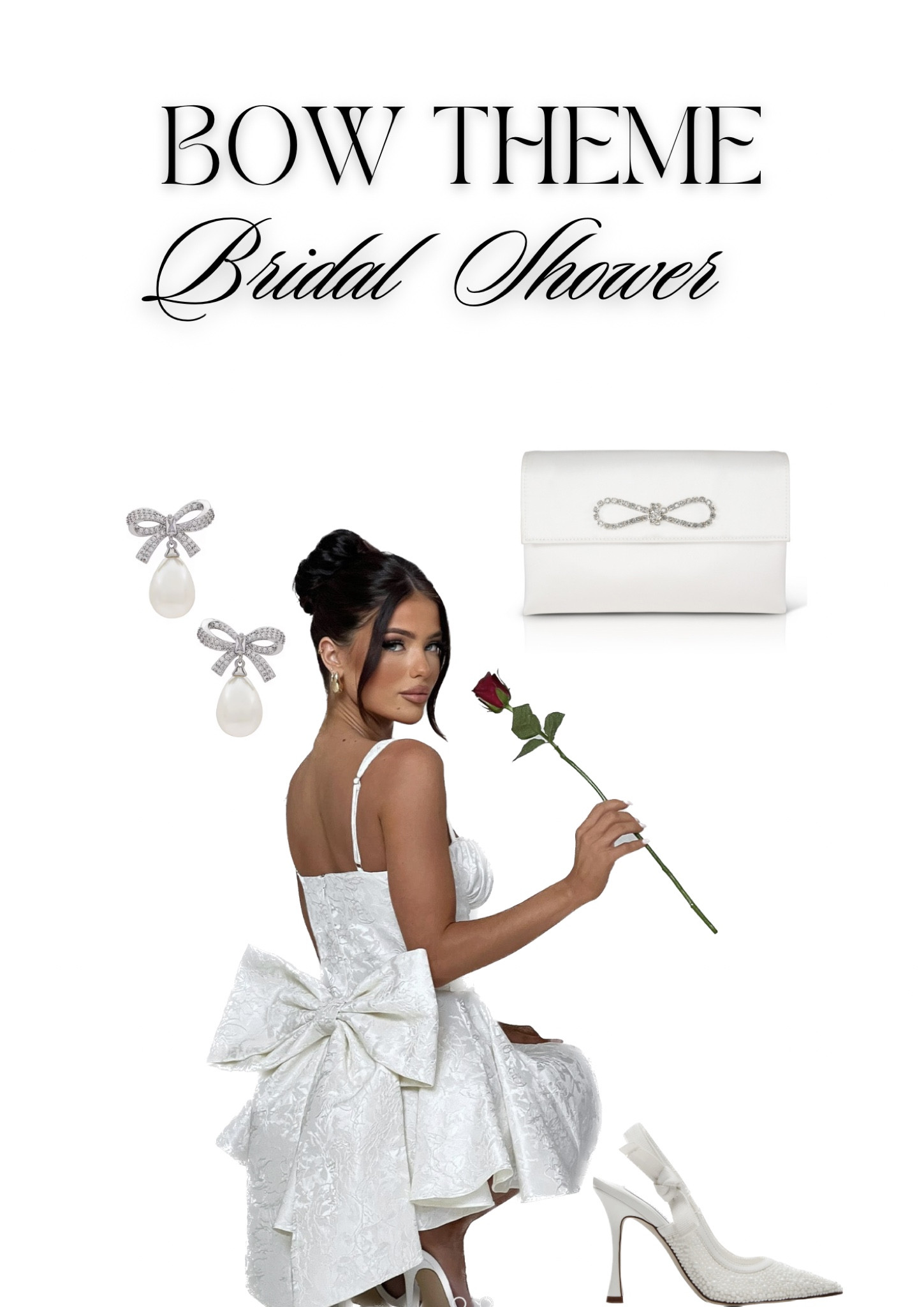 Bow theme bridal shower outfit for the bride 

#LTKWedding