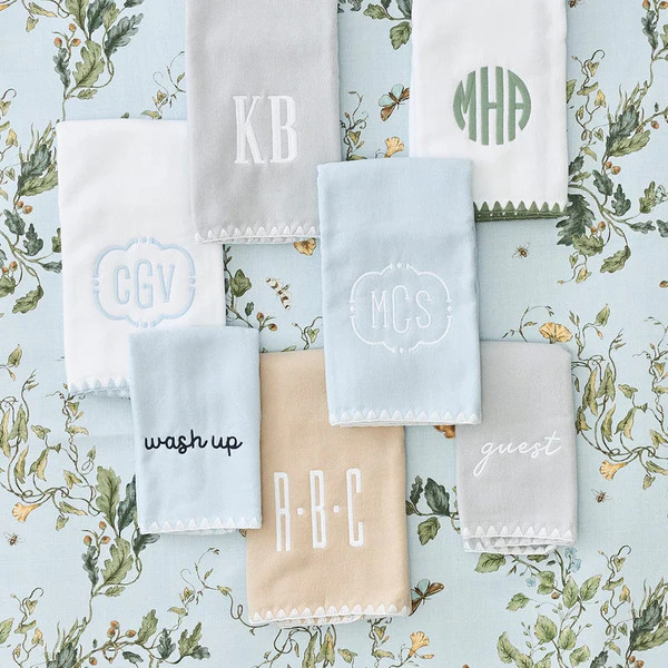 Monogrammed Powder Bath Towels | Weezie Towels | Weezie Towels