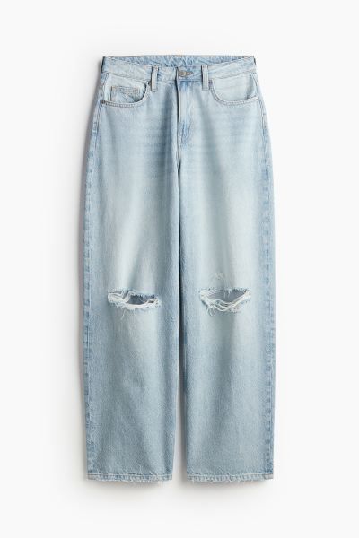 Baggy High Jeans - Light denim blue - Ladies | H&M US | H&M (US + CA)