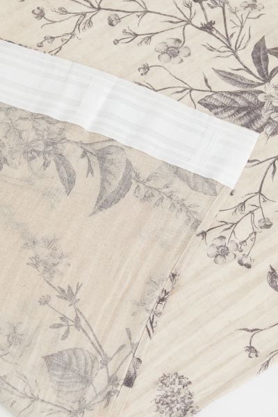 2-pack Multiway Patterned Linen-blend Curtains | H&M (US + CA)