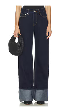 superdown Misa Cuffed Jean in Dark Blue Wash from Revolve.com | Revolve Clothing (Global)