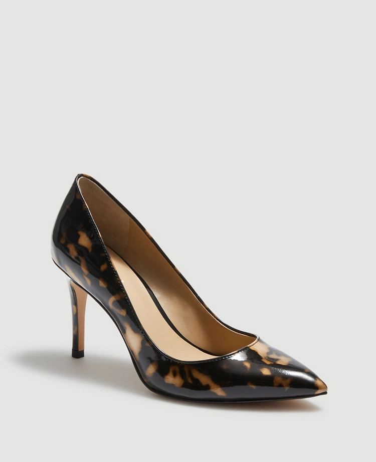 Mila Tortoiseshell Print Patent Leather Pumps | Ann Taylor (US)