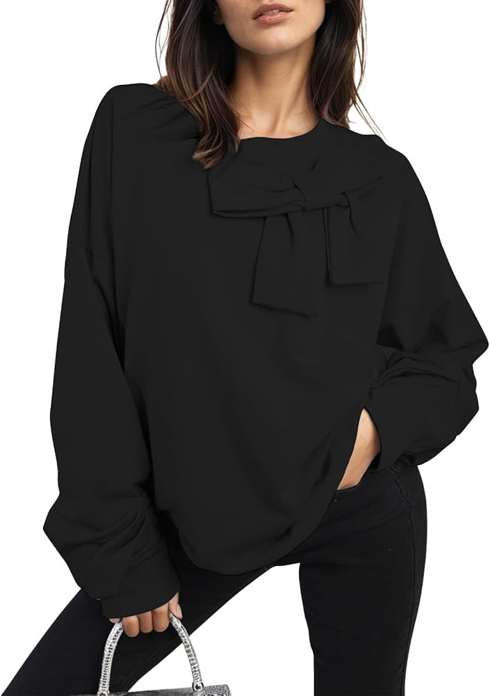 Cakulo 2024 Oversized Sweatshirts For Women Loose Fit Fall Fashion Crewneck Long Sleeve Casual Cu... | Amazon (US)
